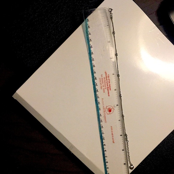 Silver Heart Shape Ankle Bracelet - Picture 4 of 5